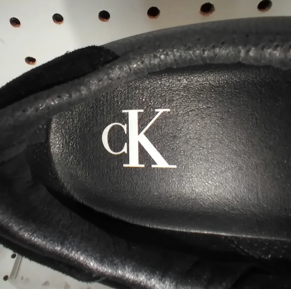 Calvin Klein Men's Black Shoes Sneakers Comfort Footbed Lace-up Zs 9.5 US
